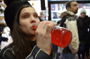 Me drinking a Mexican soda