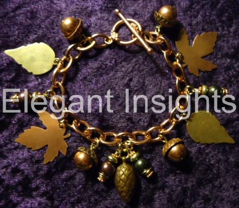 Scattered Leaves Charm Bracelet